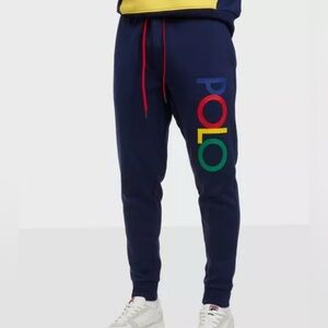 Ralph Lauren Mens Spell Out Logo Double Knit Jogger Sweat Pants L/Tall NWT